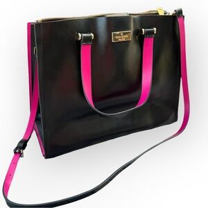 Kate spade hot pink and black bag